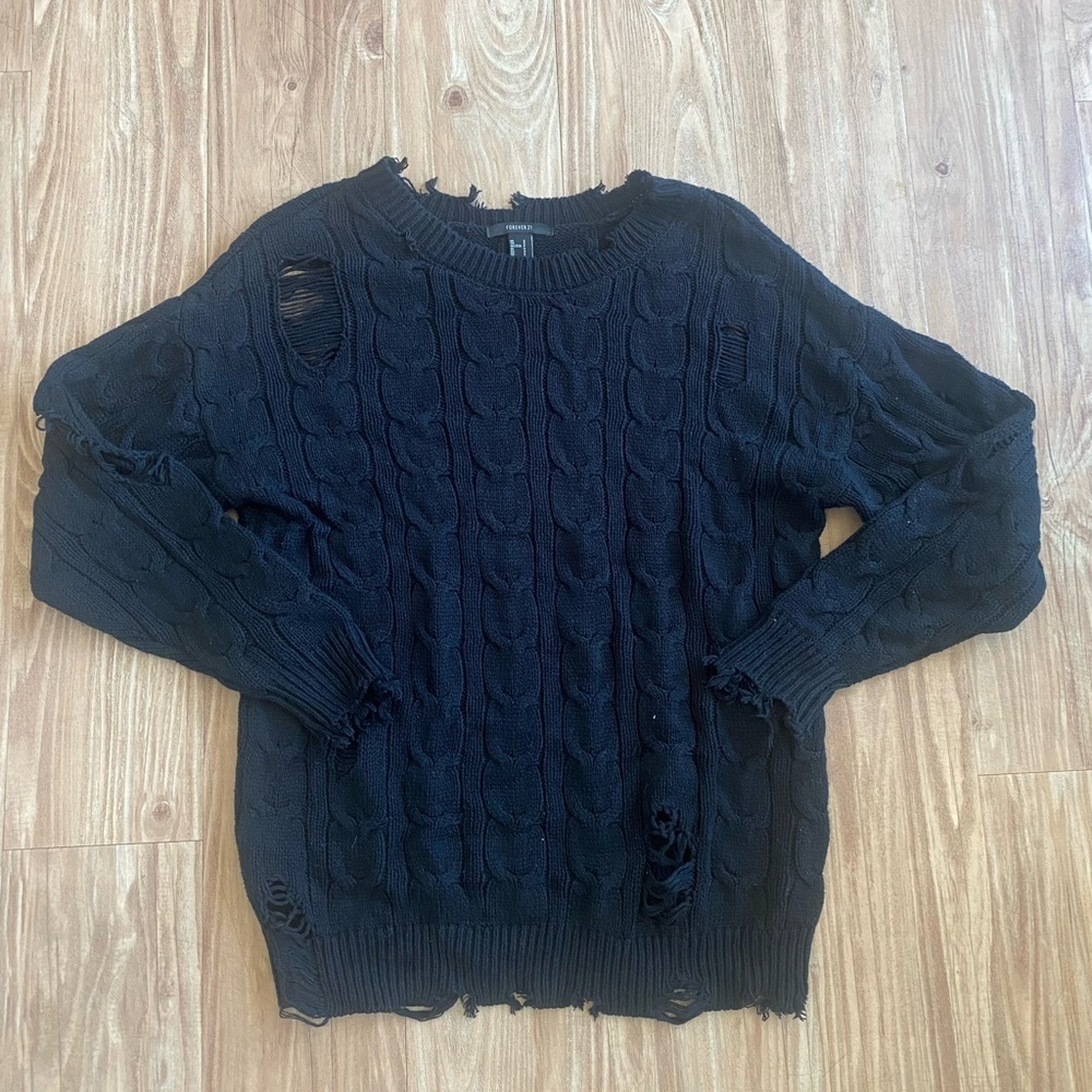 Forever 21 Ripped Style Sweater - Picture 2 of 8